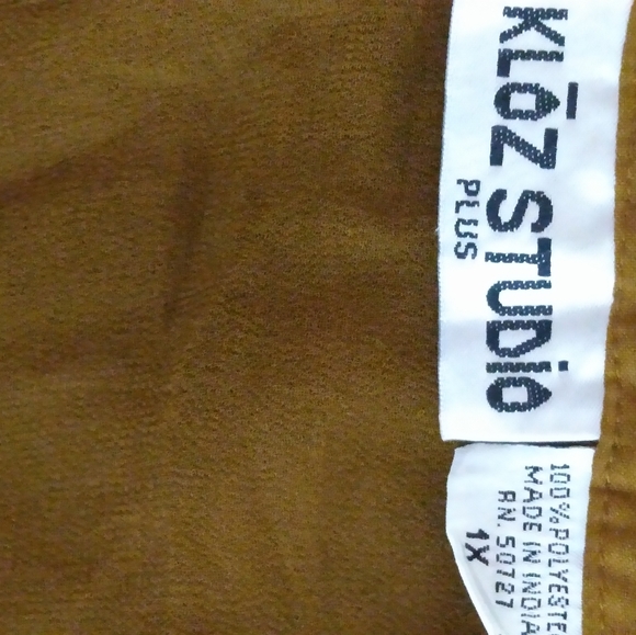 Kloz Studio 1X Tan Golden Midi Maxi Skirt Plus - Picture 3 of 8